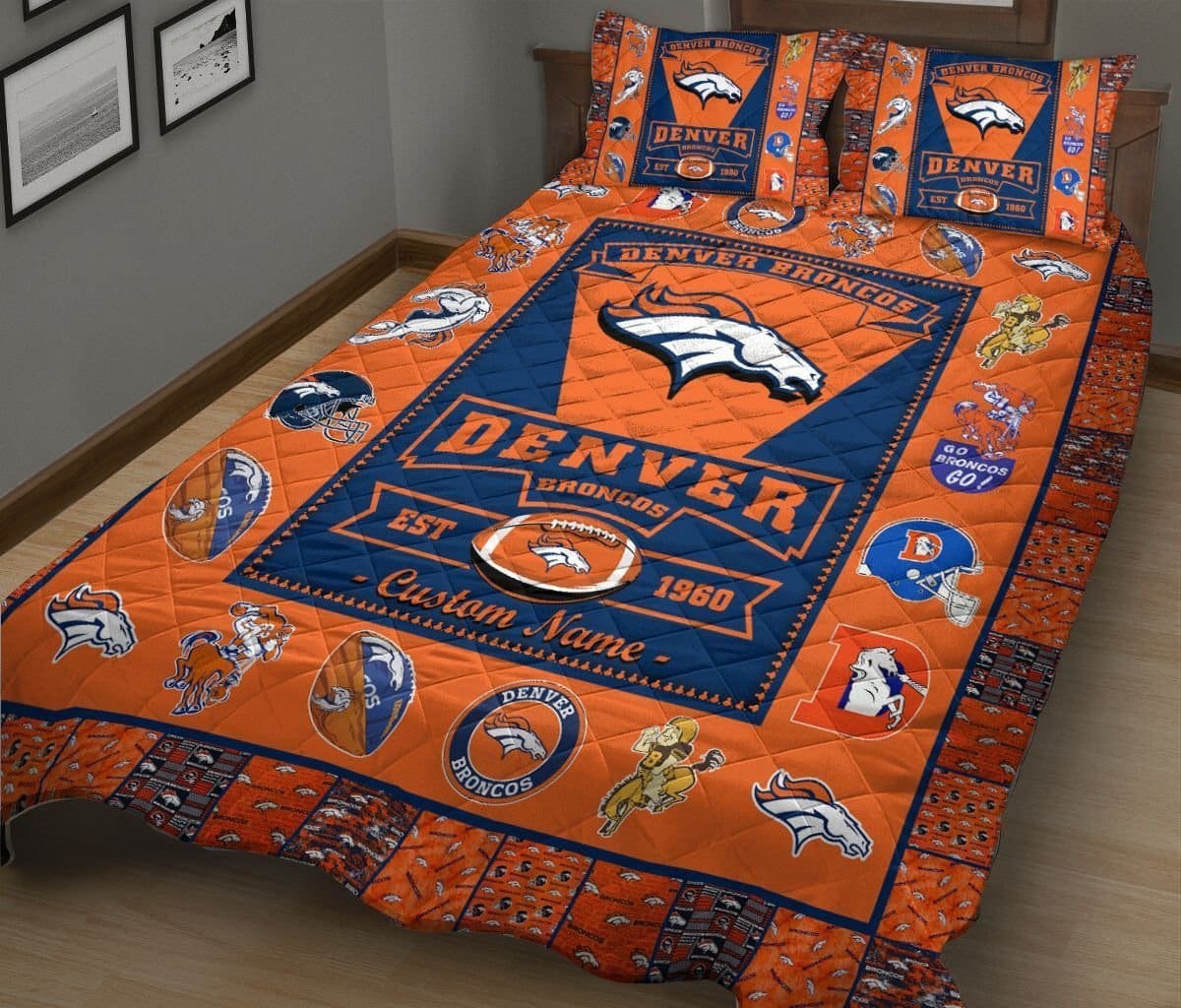 Denver Broncos 1 Bedding Set 1 Denver Broncos 1 Bedding Set