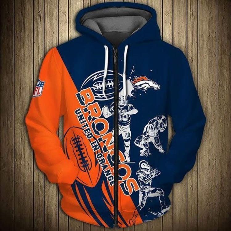 Denver Broncos 1G Hoodie Zip Hoodie 3D 1 Denver Broncos 1G Hoodie Zip Hoodie 3D