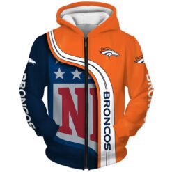Denver Broncos 2 Hoodie Zip Hoodie 3D