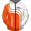 Denver Broncos Hoodie Zip Hoodie 3D
