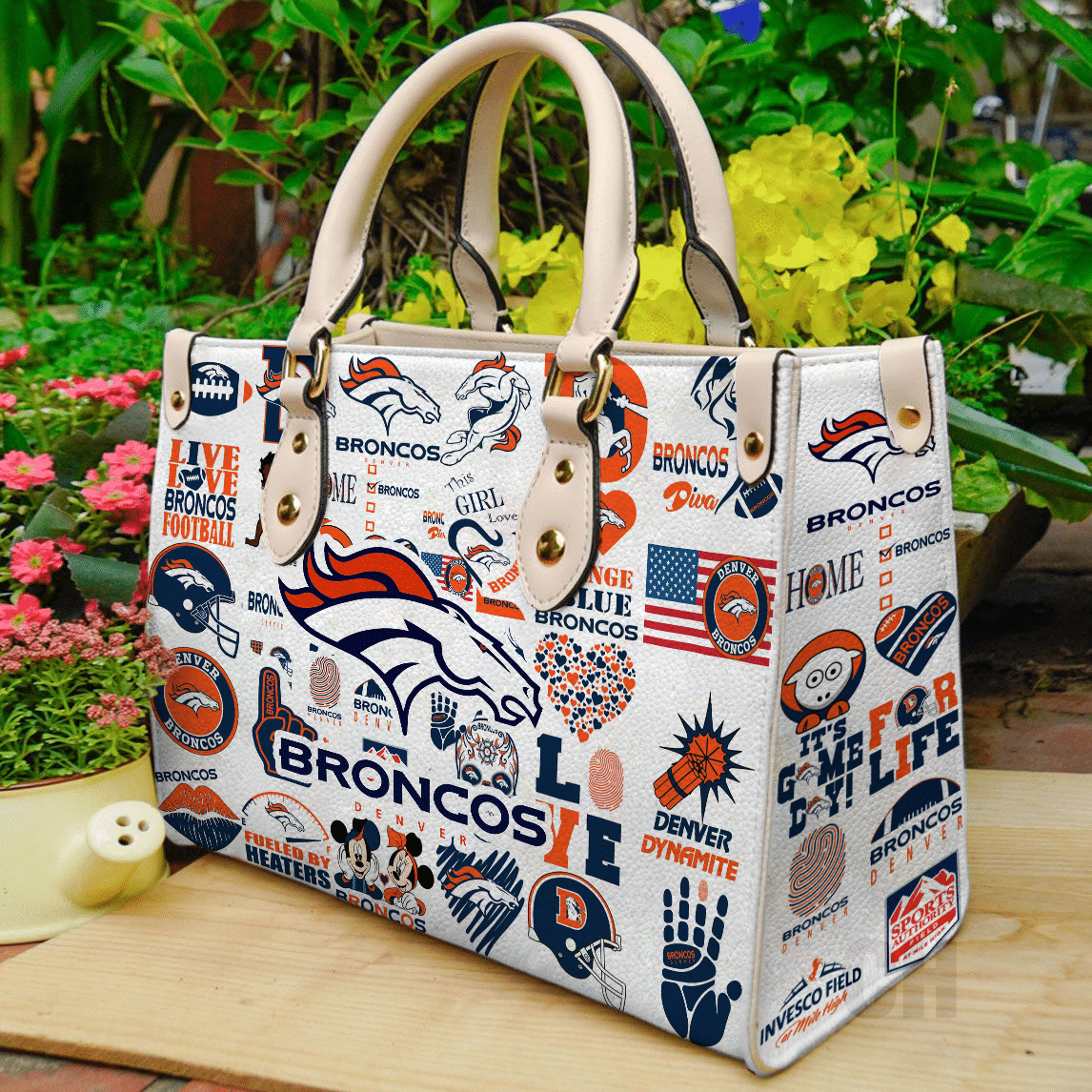 Denver Broncos Lover Leather Handbag 1 Denver Broncos Lover Leather Handbag