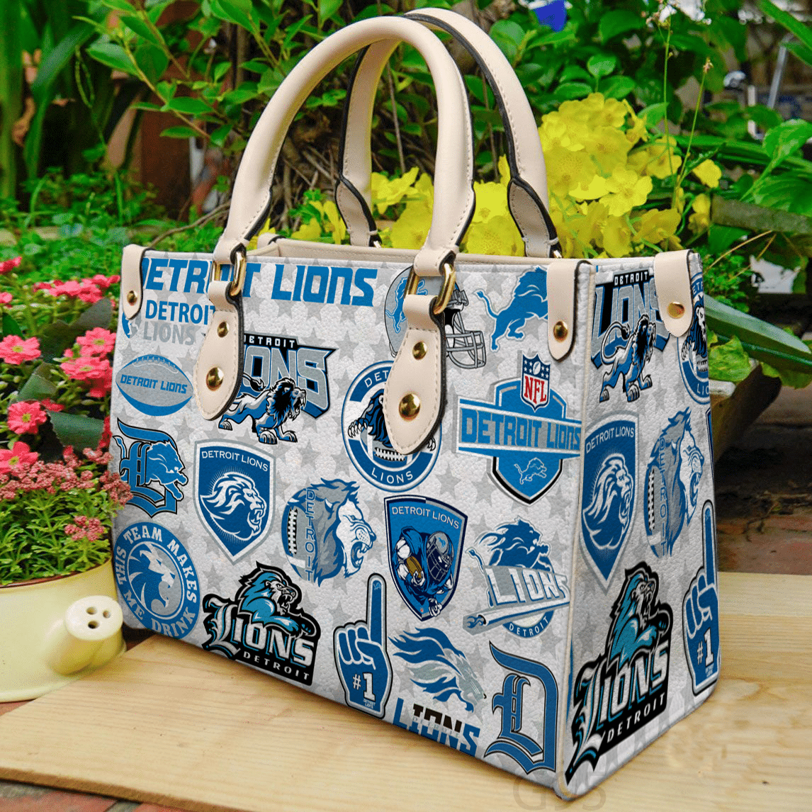 Detroit Lions Leather Handbag 1 Detroit Lions Leather Handbag