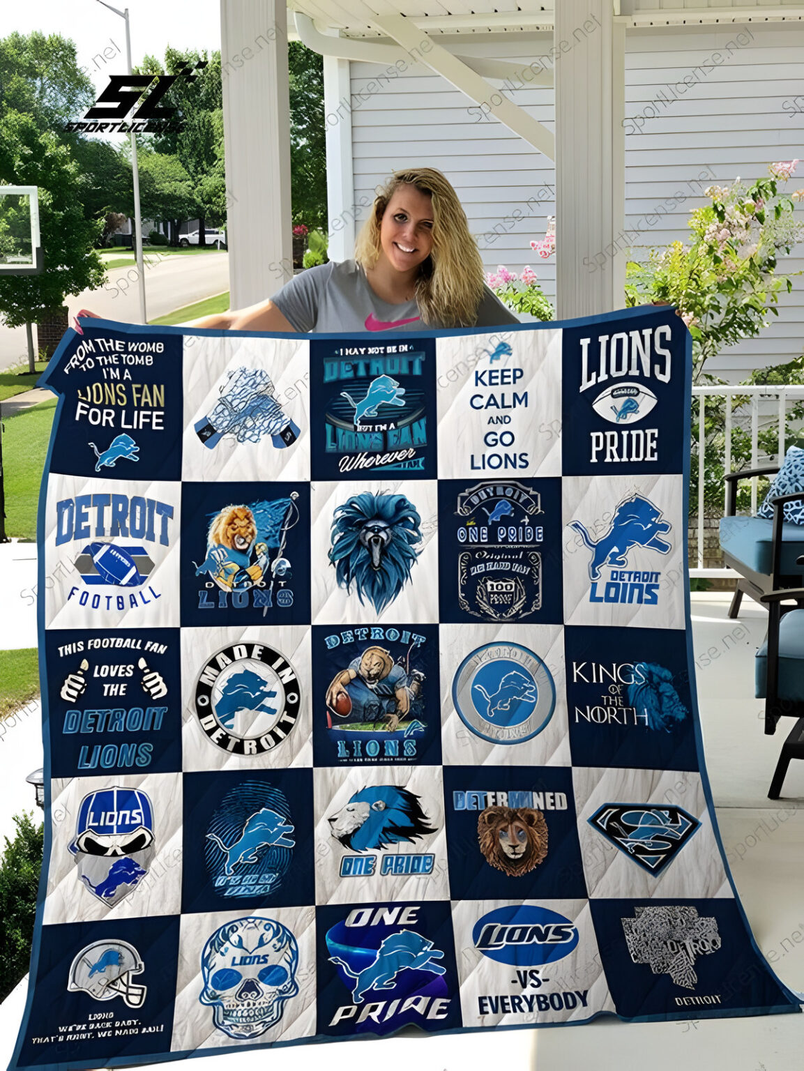 Detroit Lions Love Blanket 1 Detroit Lions Love Blanket
