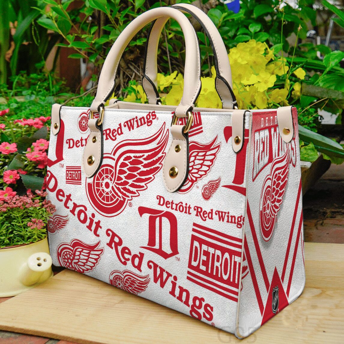 Detroit Red Wings A1 Leather Handbag 1 Detroit Red Wings A1 Leather Handbag