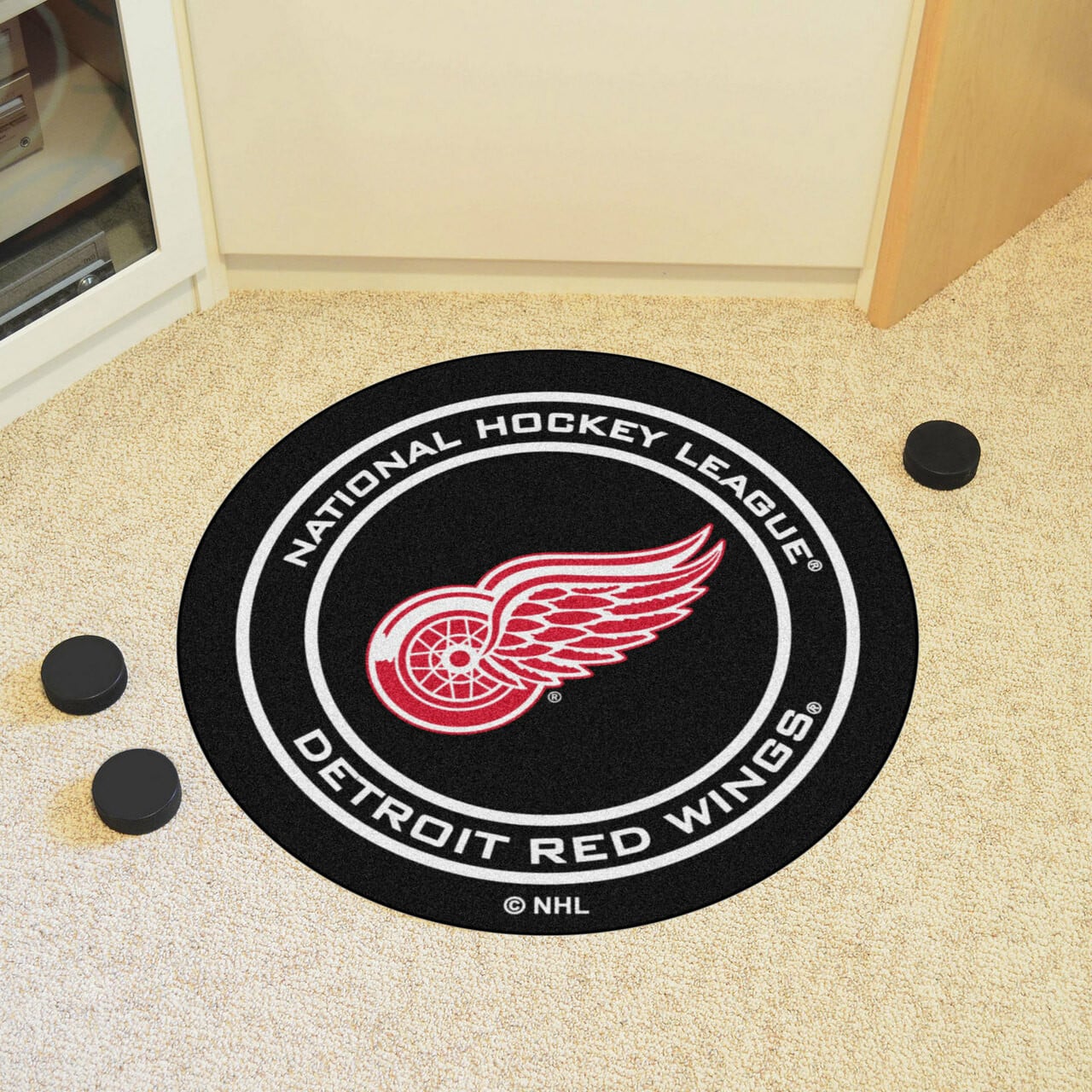 Detroit Red Wings Round Area Rug 1 Detroit Red Wings Round Area Rug