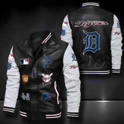 Detroit Tigers Leather Baseball Jacket