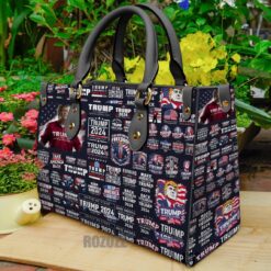 Donald J Trump Black Leather Handbag