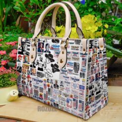 Donald J Trump White Leather Handbag