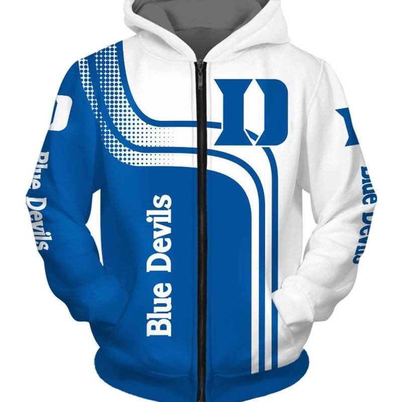 Duke Blue Devils Hoodie Zip Hoodie 3D 1 Duke Blue Devils Hoodie Zip Hoodie 3D