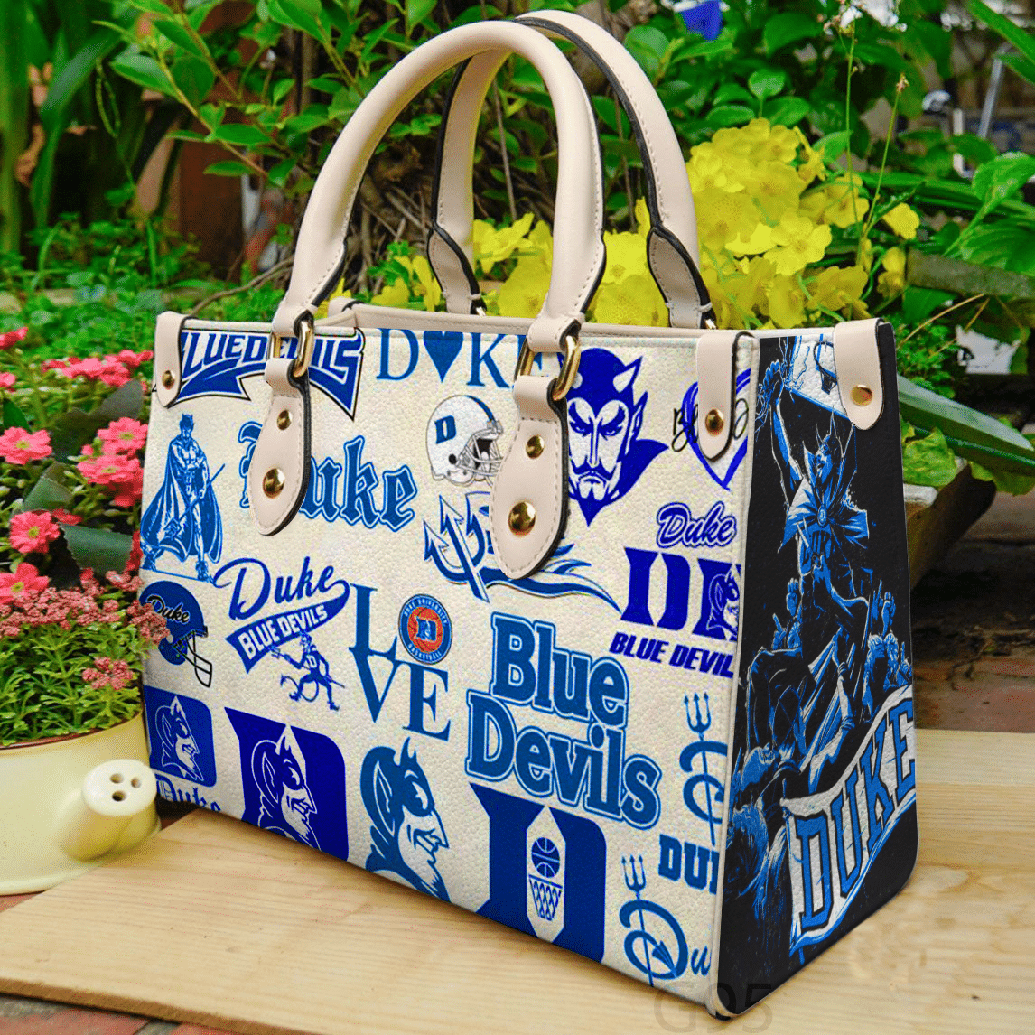 Duke Blue Devils Leather Handbag 1 Duke Blue Devils Leather Handbag