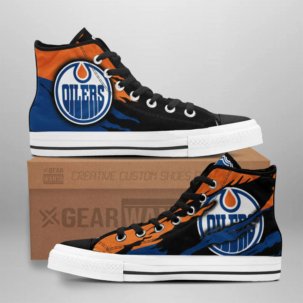 Edmonton Oilers High Top Shoes 1 Edmonton Oilers High Top Shoes