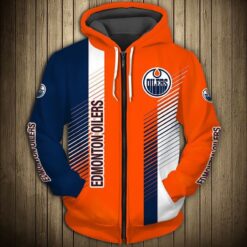 Edmonton Oilers Hoodie Zip Hoodie 3D