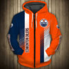 Edmonton Oilers Hoodie Zip Hoodie 3D