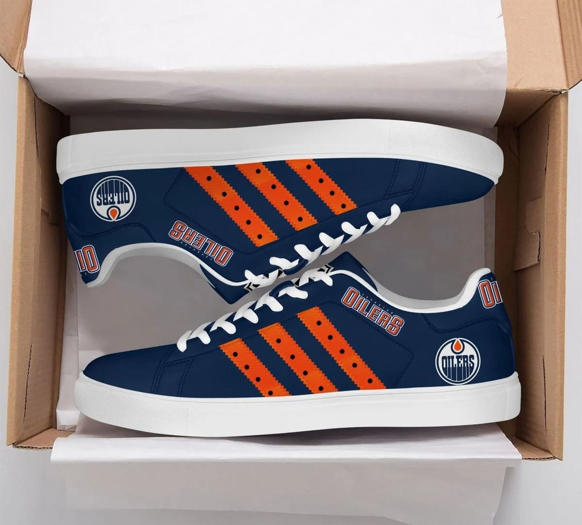 Edmonton Oilers Stan Smith Shoes 1 Edmonton Oilers Stan Smith Shoes