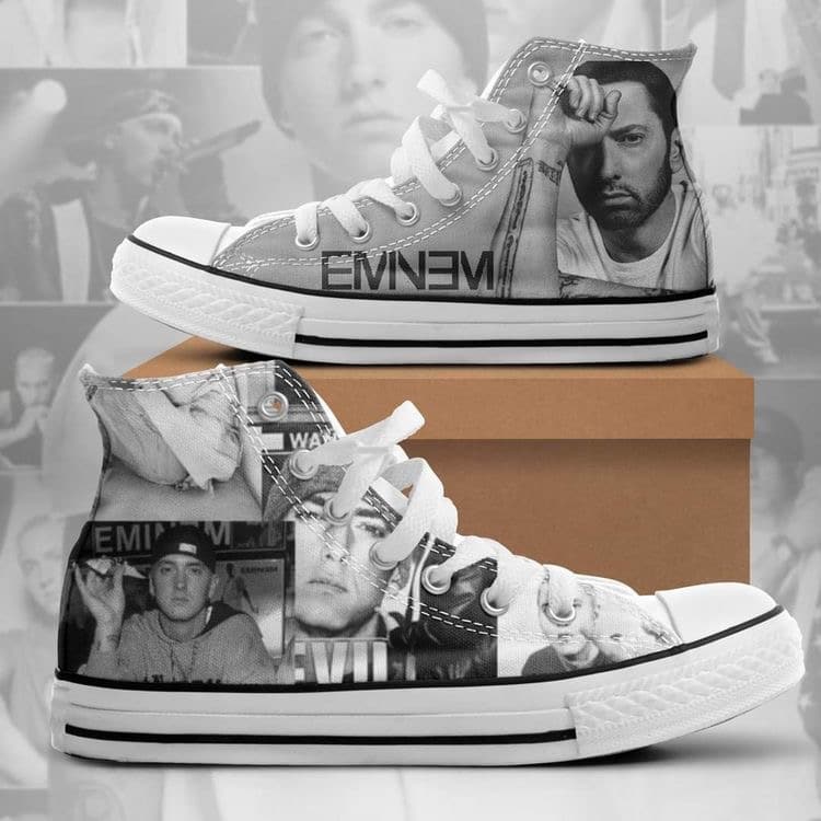 Eminem White High Top Shoes 1 Eminem White High Top Shoes