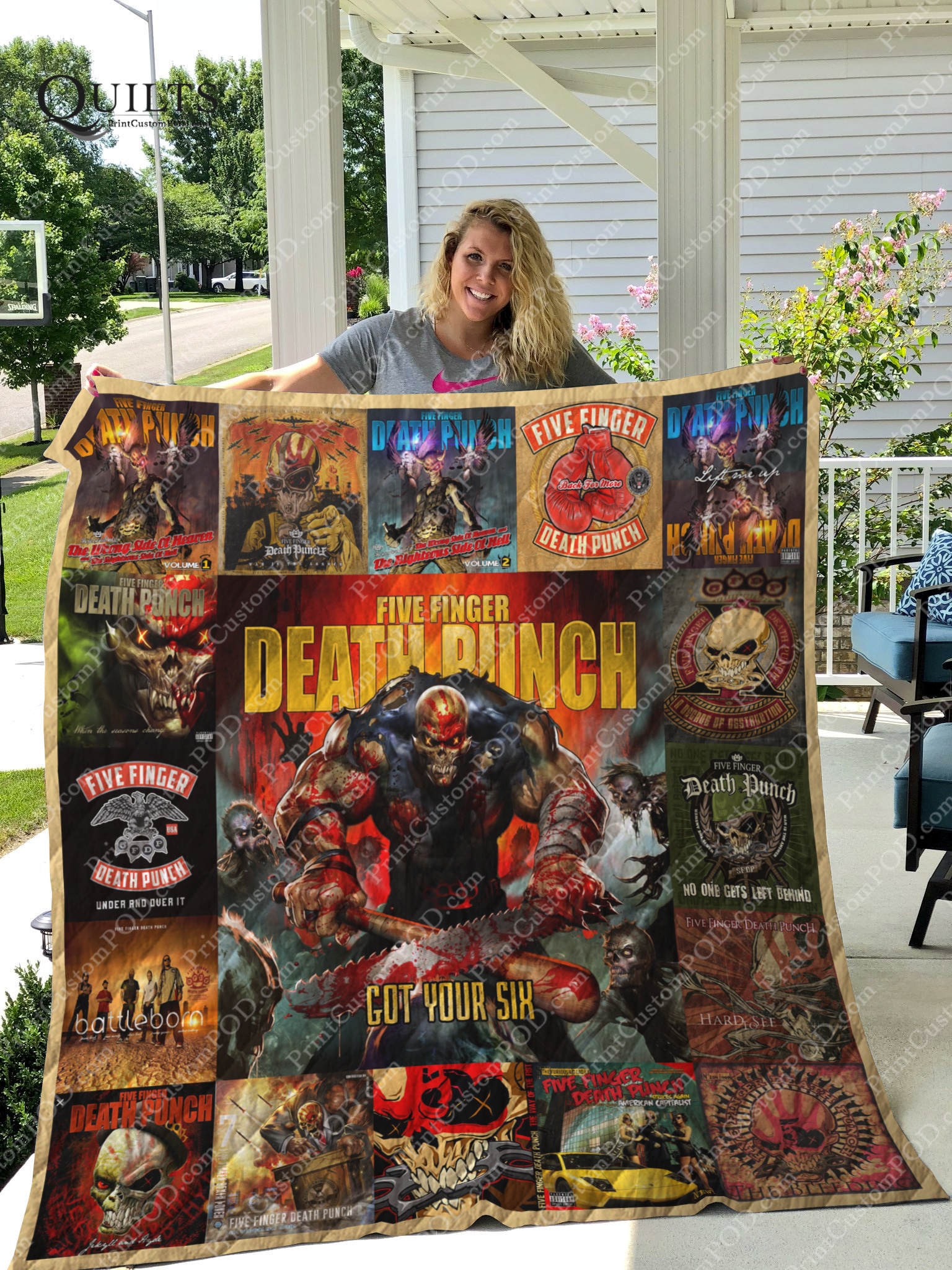 Five Finger Death Punch Band Blanket 1 Five Finger Death Punch Band Blanket