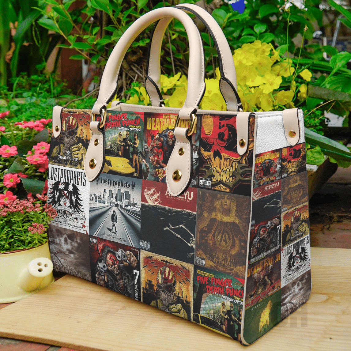 Five Finger Death Punch Leather Handbag 1 Five Finger Death Punch Leather Handbag