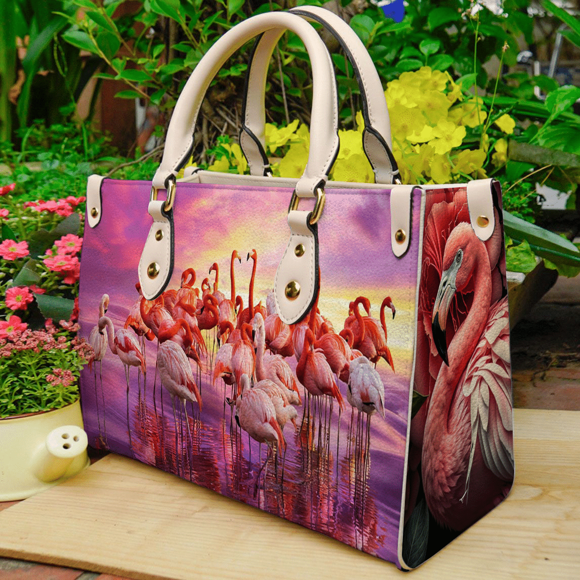 Flamingo Leather Handbag 1 Flamingo Leather Handbag