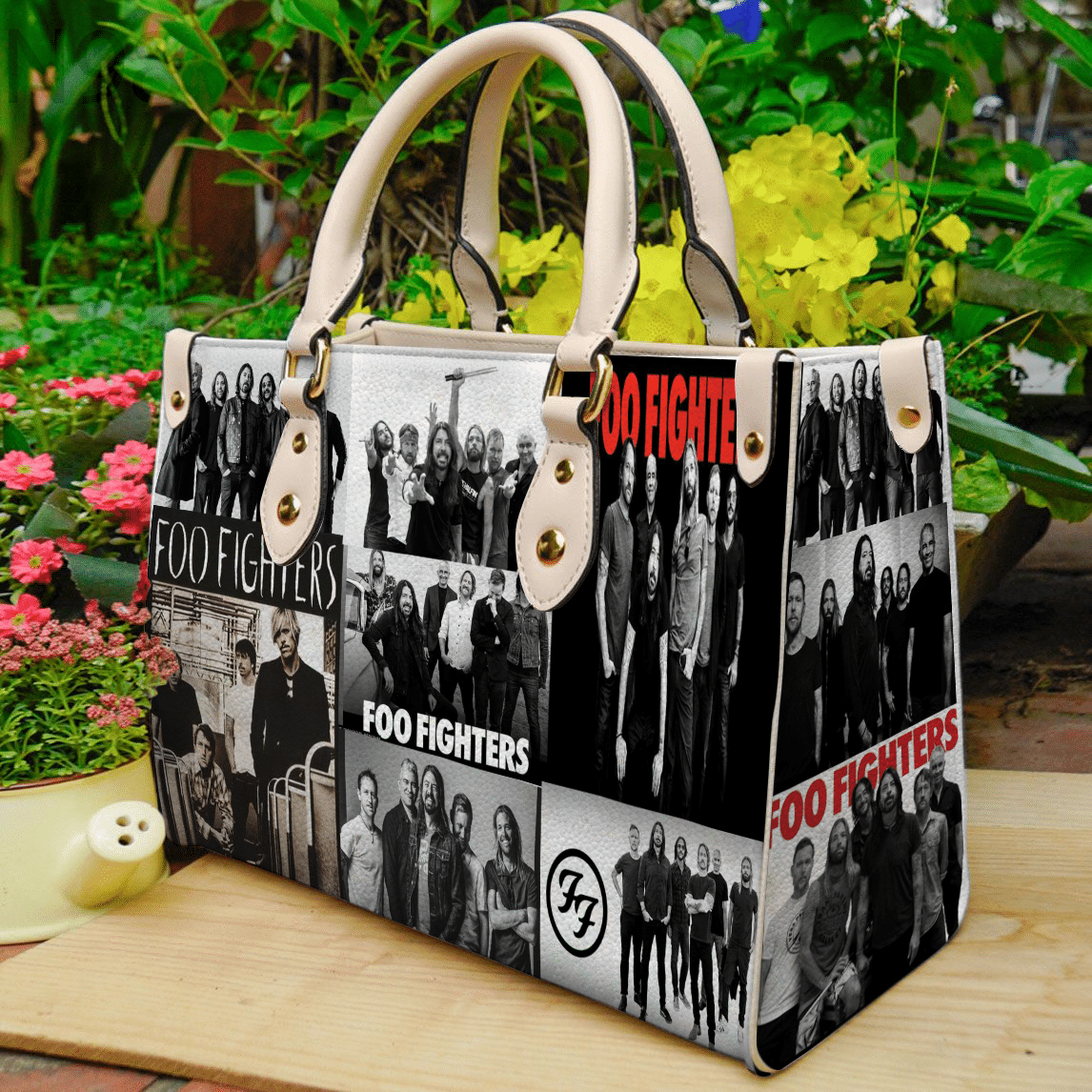 Foo Fighters Leather Handbag 1 Foo Fighters Leather Handbag