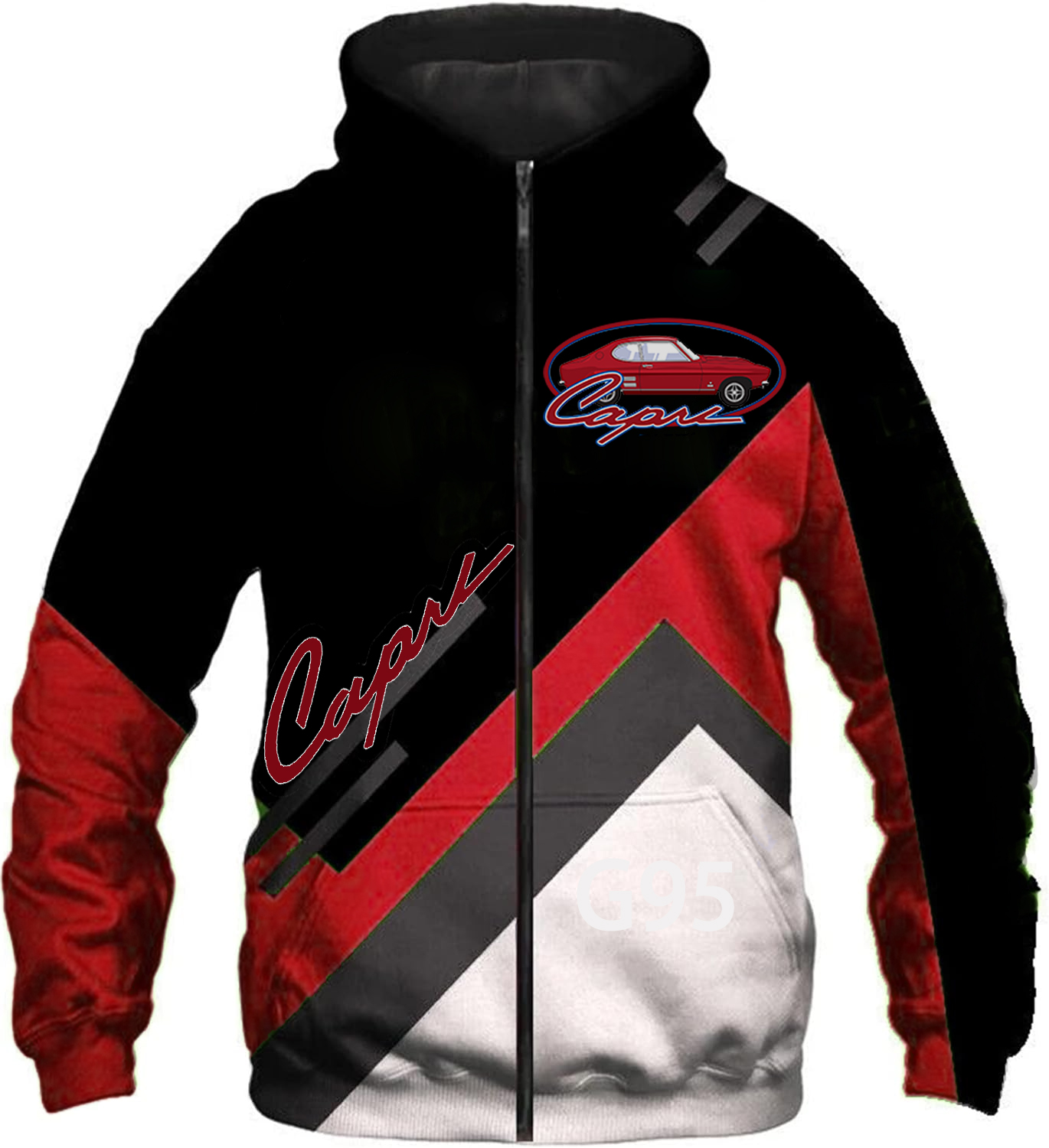Ford Capri 1G Hoodie Zip Hoodie 3D 1 Ford Capri 1G Hoodie Zip Hoodie 3D