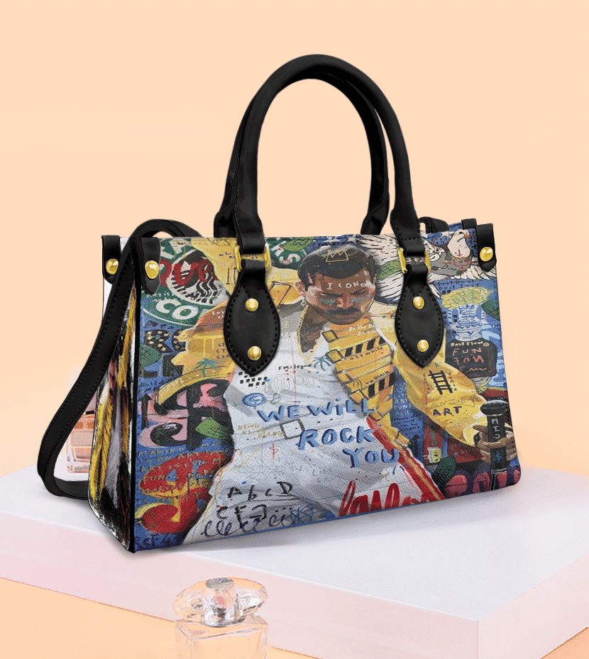 Freddie Mercury Lover A0 Leather Handbag 1 Freddie Mercury Lover A0 Leather Handbag