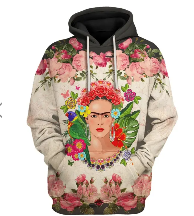 Frida Kahlo Hoodie Zip Hoodie 3D 1 Frida Kahlo Hoodie Zip Hoodie 3D
