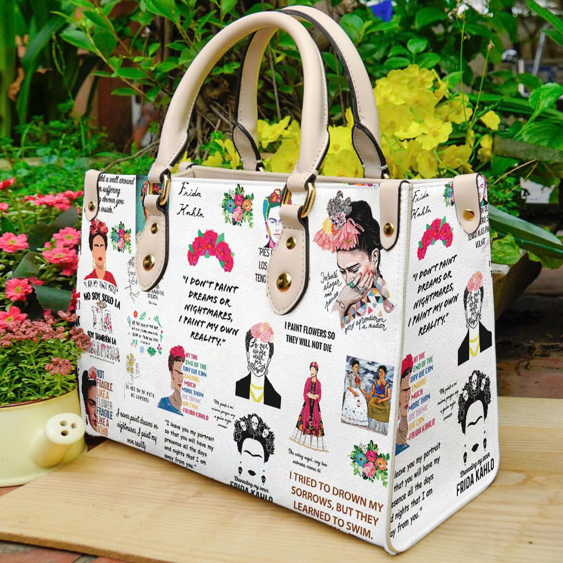 Frida Kahlo Leather Handbag 1 Frida Kahlo Leather Handbag