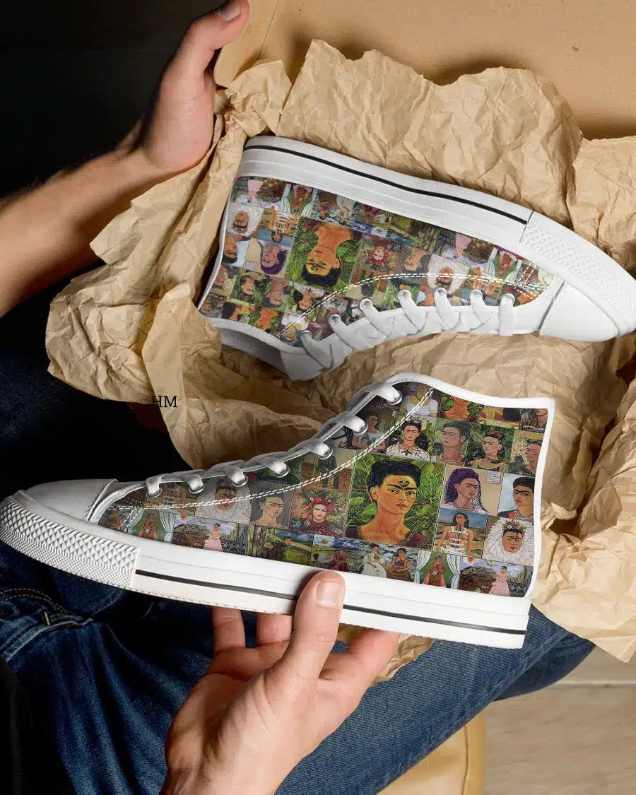 Frida Kahlo Lover High Top Shoes 1 Frida Kahlo Lover High Top Shoes