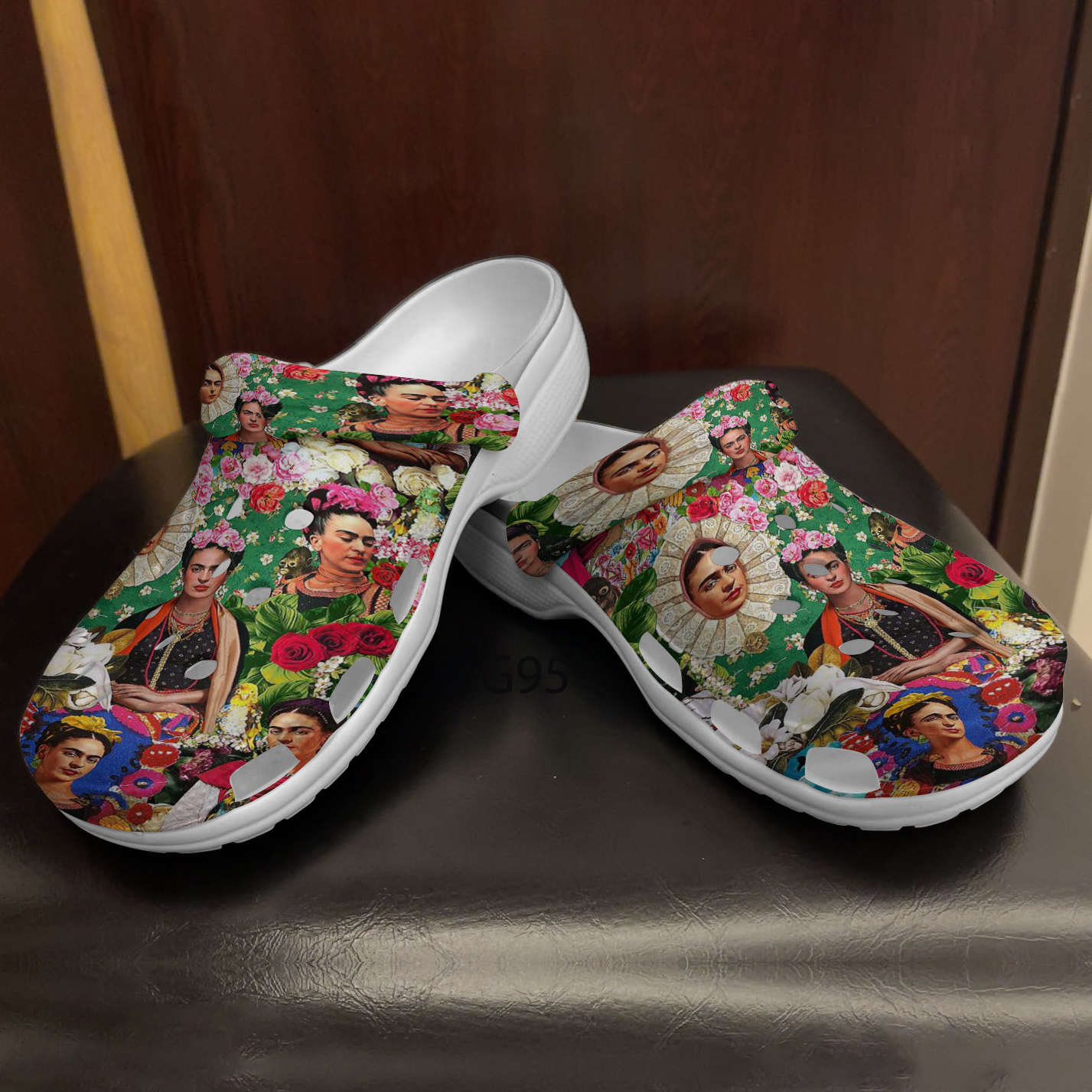 Frida Kahlo Lover I00 Clogs Shoes 1 Frida Kahlo Lover I00 Clogs Shoes