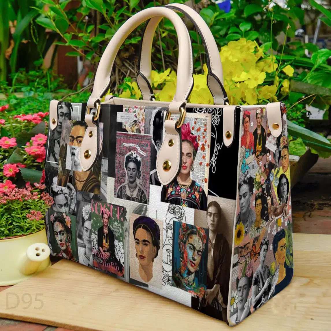 Frida Kahlo Lover Leather Handbag 1 Frida Kahlo Lover Leather Handbag