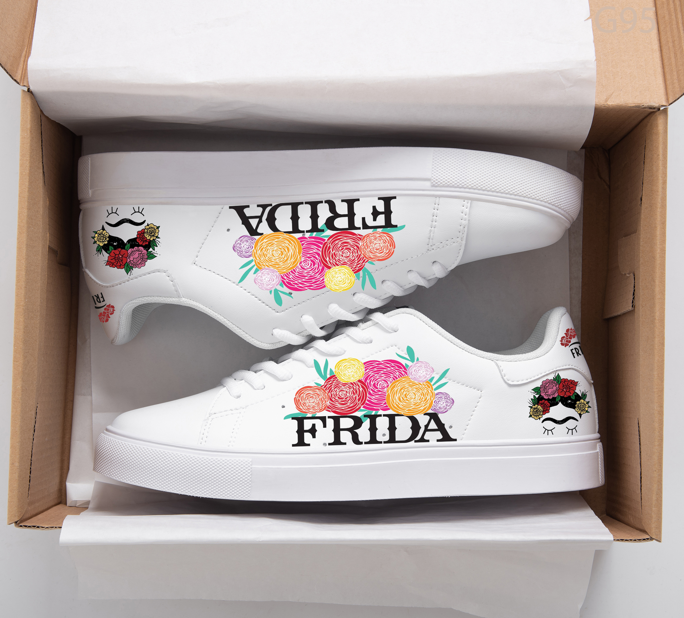Frida Kahlo Stan Smith Shoes 1 Frida Kahlo Stan Smith Shoes