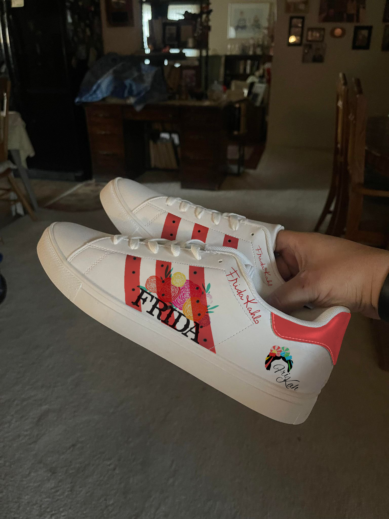 Frida Kahlo Stan Smith Shoes 1 Frida Kahlo Stan Smith Shoes
