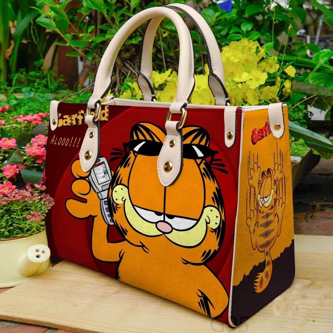 Garfield Lover Leather Handbag 1 Garfield Lover Leather Handbag
