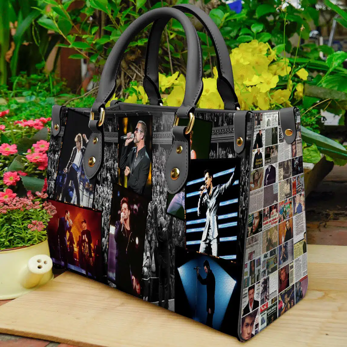 George Michael Leather Handbag 1 George Michael Leather Handbag