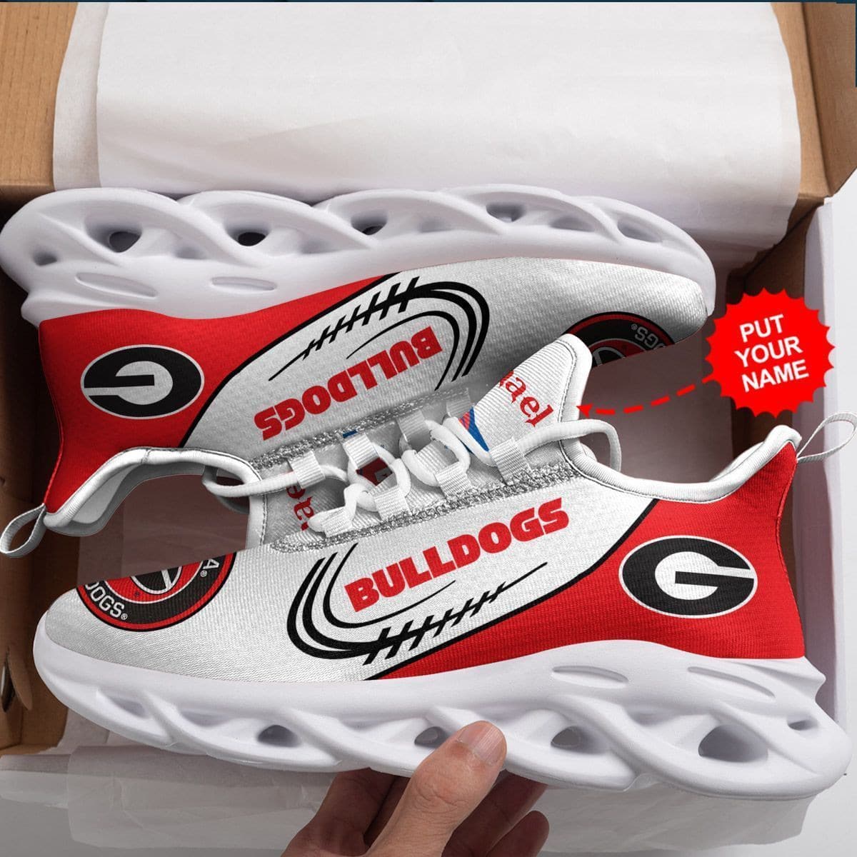 Georgia Bulldog 2 Custom Max Soul Shoes 1 Georgia Bulldog 2 Custom Max Soul Shoes
