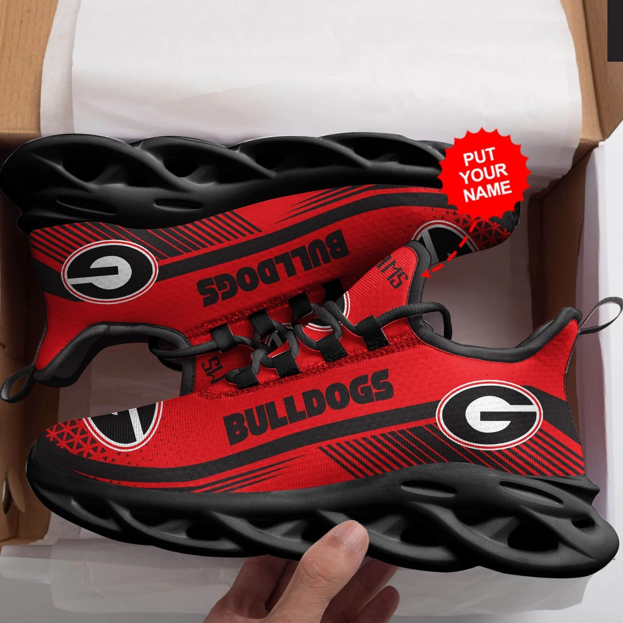 Georgia Bulldog Black Custom Max Soul Shoes 1 Georgia Bulldog Black Custom Max Soul Shoes