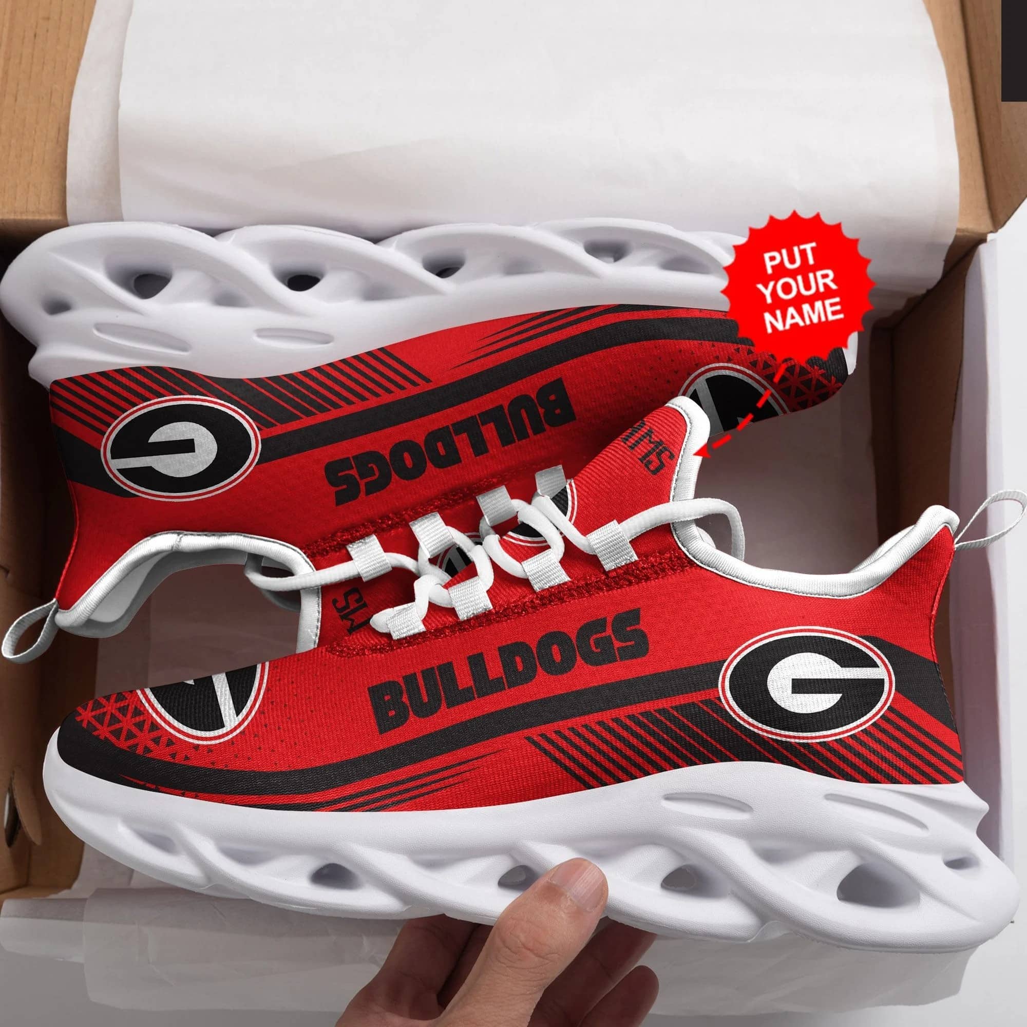 Georgia Bulldog Custom Max Soul Shoes 1 Georgia Bulldog Custom Max Soul Shoes