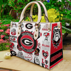 Georgia Bulldogs I0 Leather Handbag