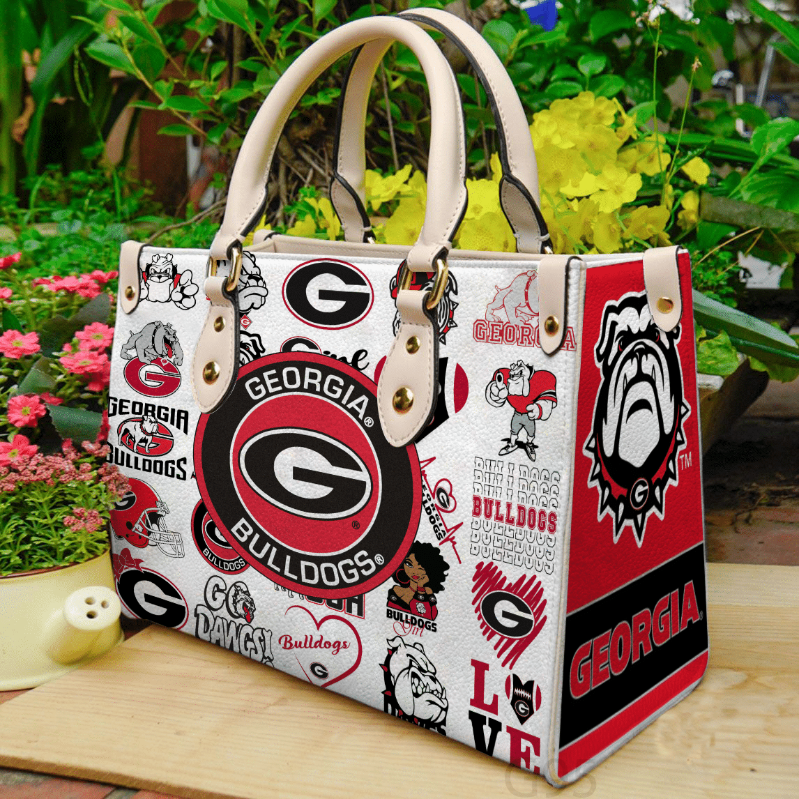 Georgia Bulldogs I0 Leather Handbag 1 Georgia Bulldogs I0 Leather Handbag