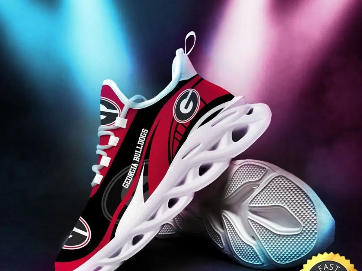Georgia Bulldogs White Red Max Soul Shoes 1 Georgia Bulldogs White Red Max Soul Shoes