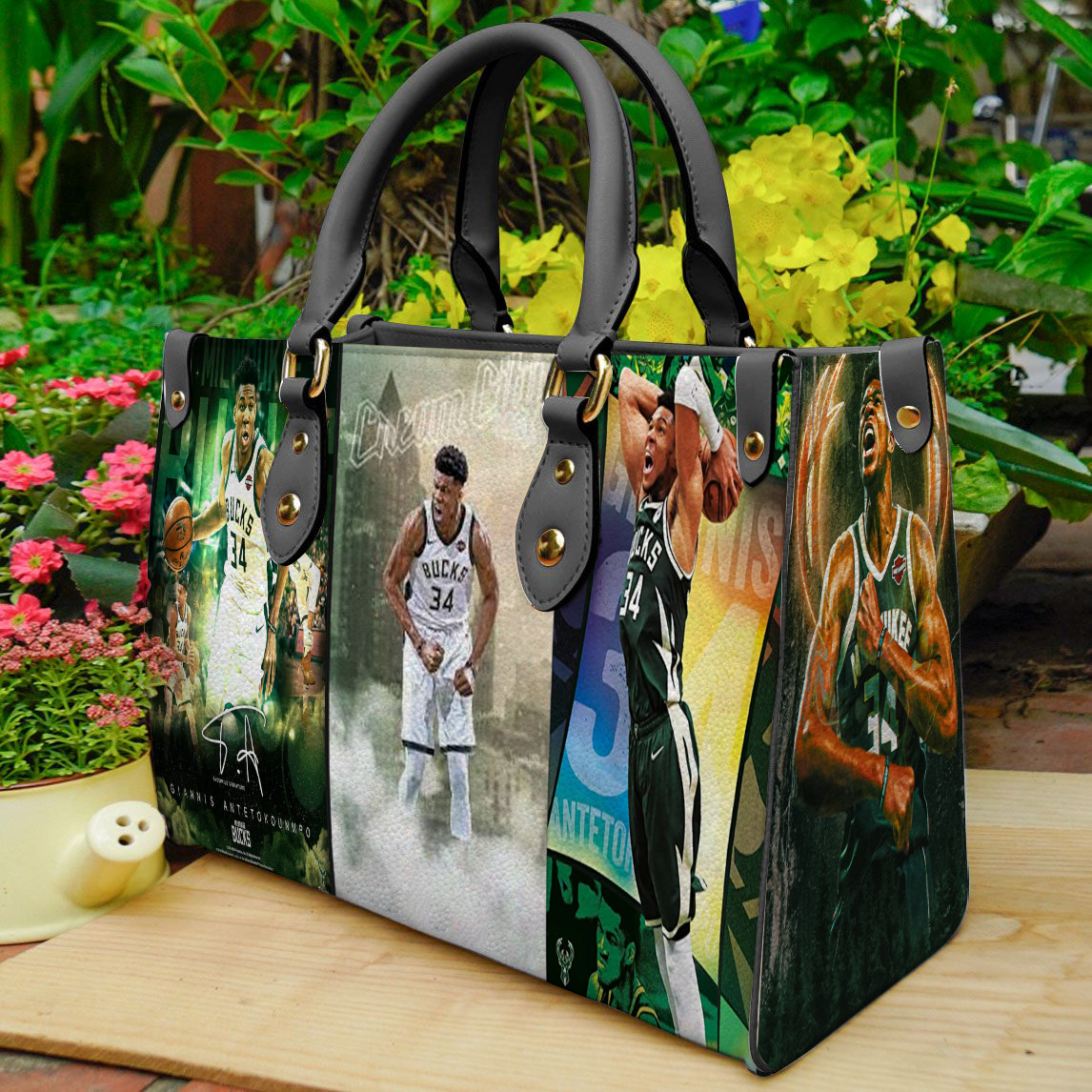 Giannis Antetokounmpo Leather Handbag 1 Giannis Antetokounmpo Leather Handbag