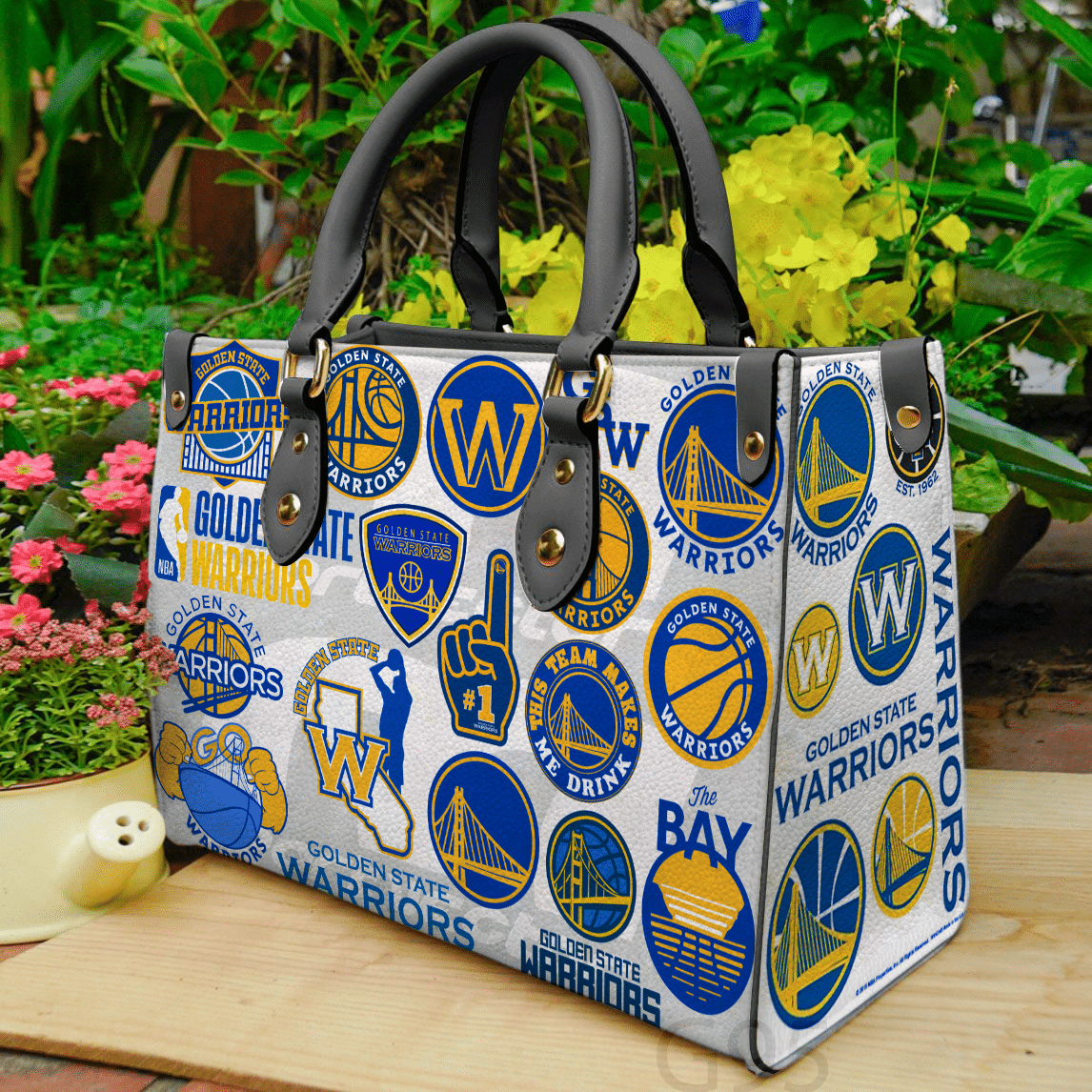Golden State Warriors 1 Leather Handbag 1 Golden State Warriors 1 Leather Handbag