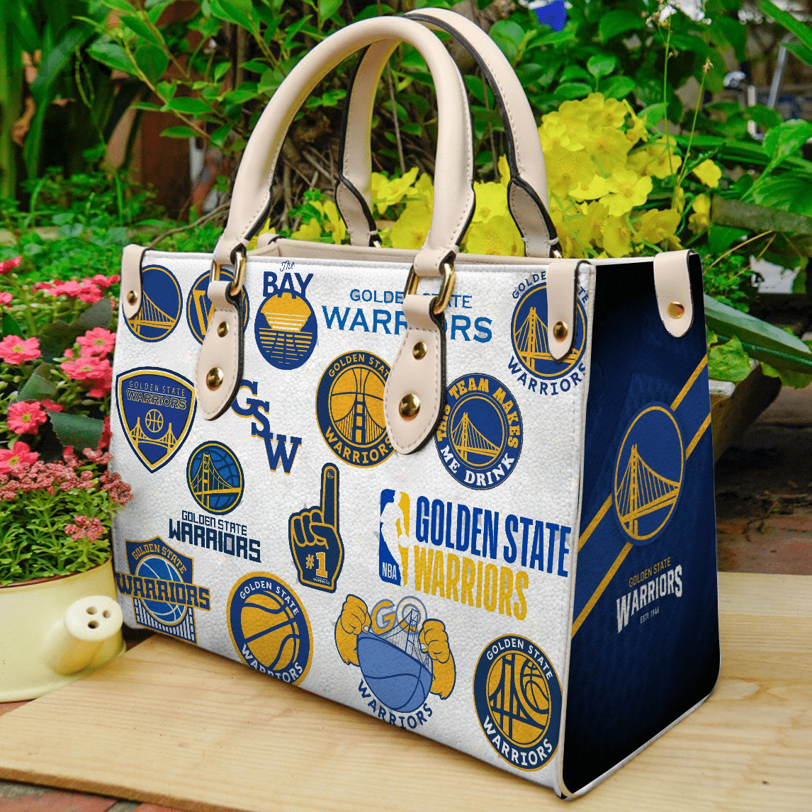 Golden State Warriors Leather Handbag 1 Golden State Warriors Leather Handbag