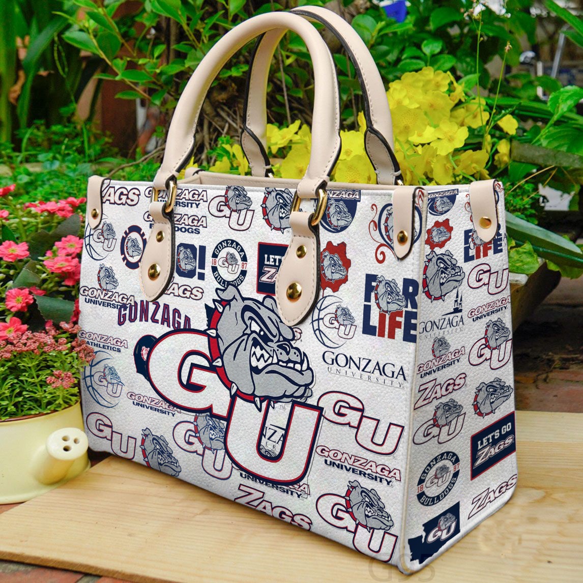 Gonzaga Bulldogs Leather Handbag 1 Gonzaga Bulldogs Leather Handbag