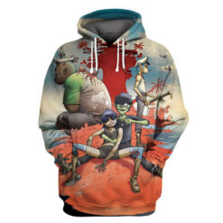 Gorillaz Hoodie Zip Hoodie 3D