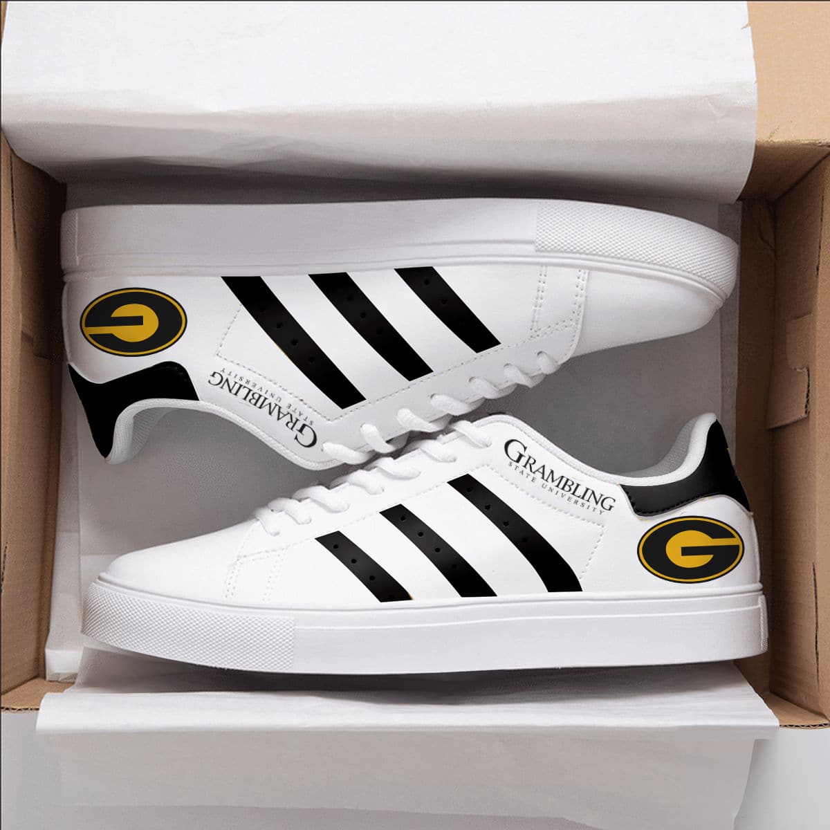 Grambling State Tigers Stan Smith Shoes 1 Grambling State Tigers Stan Smith Shoes