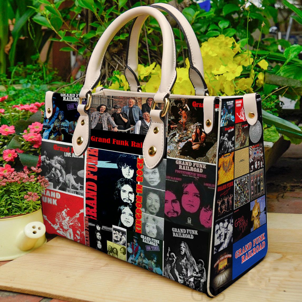 Grand Funk Railroad Leather Handbag 1 Grand Funk Railroad Leather Handbag
