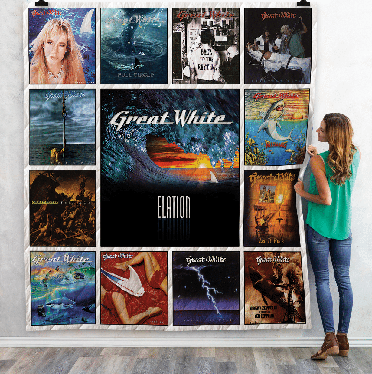 Great White Band Blanket 1 Great White Band Blanket