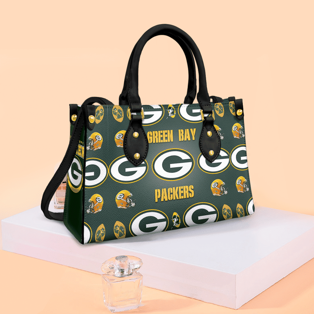 Green Bay Packers 01 Black Leather Handbag 1 Green Bay Packers 01 Black Leather Handbag