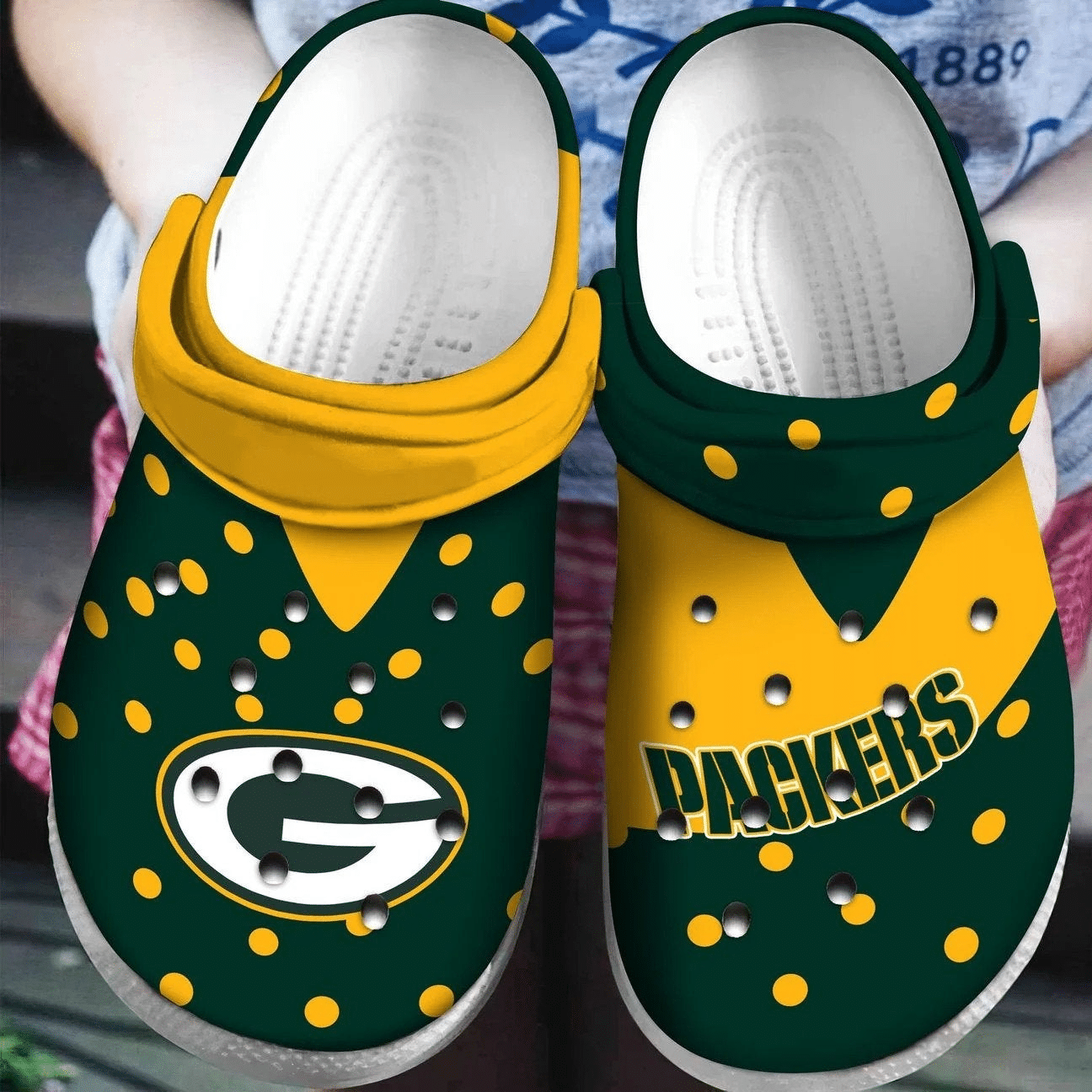 Green Bay Packers 1G Soft Clogs 1 Green Bay Packers 1G Soft Clogs